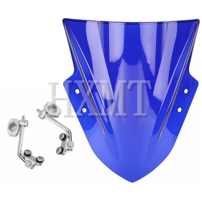 Motorcycle Windshield Windscreen With adjustable bracket Wind Screen For Yamaha MT125 FZ1 FZ6 FZ8 FZ8N XJ6 MT-01 MT03 MT09 MT07