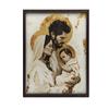 The Holy Family Poster: Love, Faith, Faithfulness Poster Holy Family: Love, Faith, Fidelity, 40X50 Cm, Gold Aluminum Frame, 230 Gsm Matte Paper