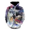 Men's Sweatshirt Wild Horse Stallion Animal 3D Digital Print Men's Hoodie Top