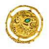 New Tiger Head Brooch Green Eye Animal Pin