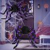 Giant Lighted Spider Halloween Decoration Fake Spider Light-up Realistic Spooky Spider for Indoor Outdoor Yard Patio Festive Decor