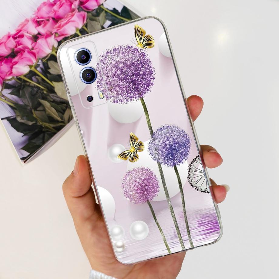 Чехол для телефона Vivo Y72 5G V2041 Для Vivo Y52 5G V2053 Мягкий силиконовый ударопрочный прозрачный задний чехол VivoY72 Y52 5G
