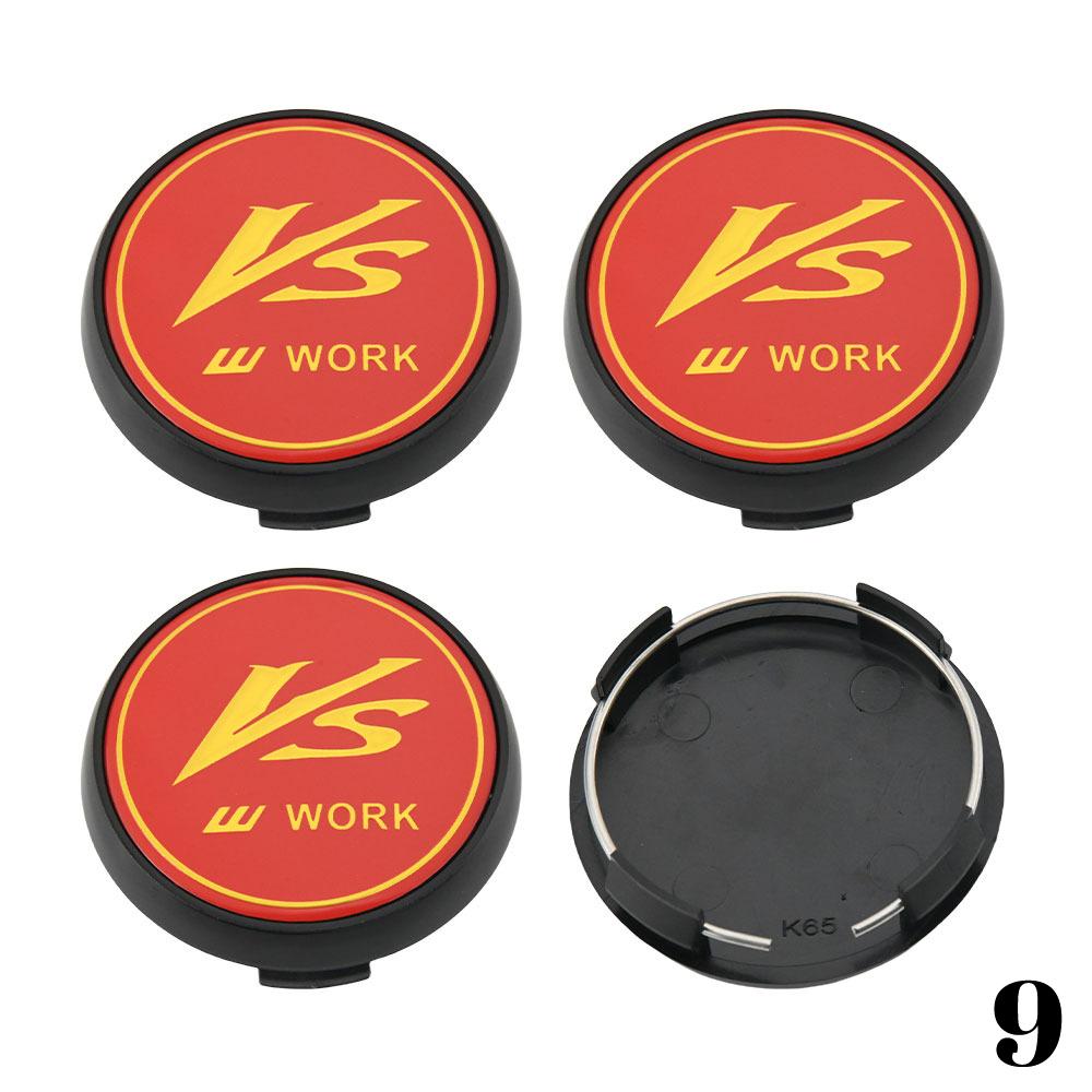 WORK EMOTION Wheel Center Cap 65mm VS EQUIP MEISTER Emblem Sport Rim Hubcap 66mm Wheel Cover Cap 68mm Car Styling Accessories