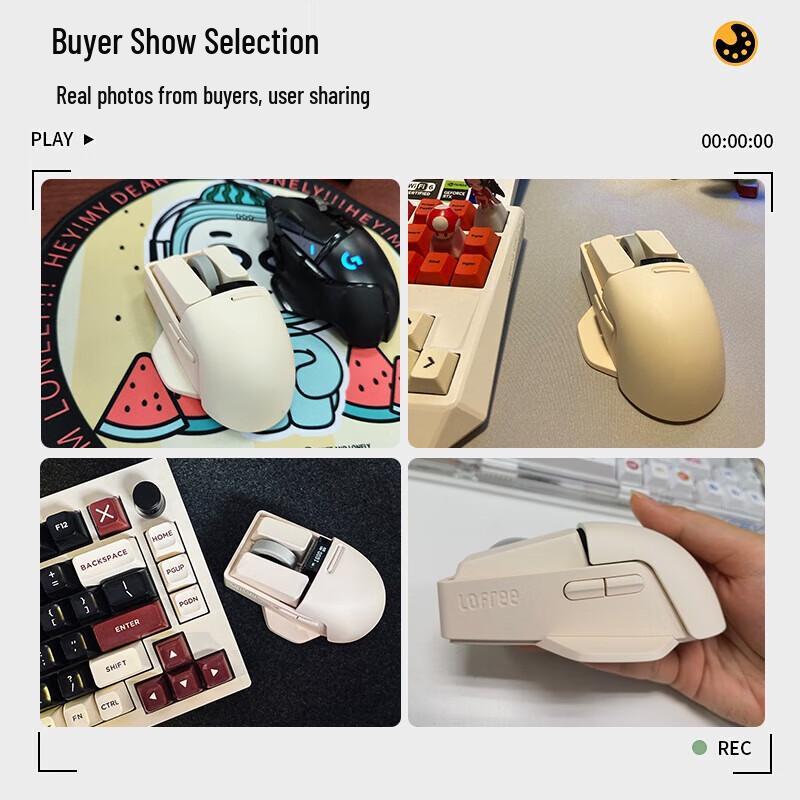 LOFREE OE909 OLED Tri-Mode Wireless Mouse with AI