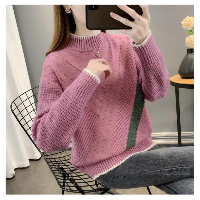 Женский шерстяной свитер Толстый Теплый Вязаный кардиган Свободного кроя Осень Зима Повседневная верхняя одежда