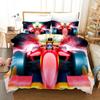 3D Print Red Racing Car F1 Game Racer Bedding Set Double Twin King Duvet Cover Comforter Pillowcase Boys Girls Adults Bedroom
