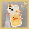 Cartoon Yellow Duck Bowknot Little Monster Soft Silicone Phone Case For Iphone 13 12 14 11 Pro Max Xs Max Xr X 7 8 Plus Se3 Se2
