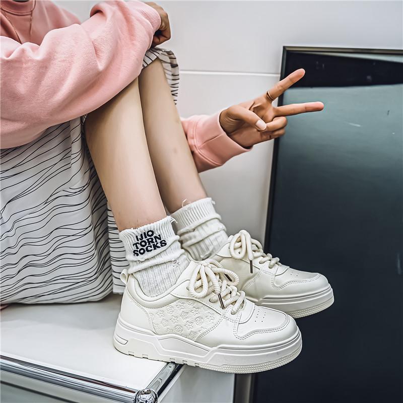 New Men And Women's Classic Fashion Low Top Thick Sole Skateboarding Breathable Shoes Students Boys Trending Comfortable Soft Sole Gym Sneakers