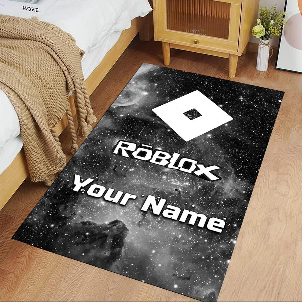 Roblox Customize Text Floor Rug Office Rug Suitable for Living Rooms Game Room Study room Bedrooms Antislip Carpet Office home decor Spiritual Gift
