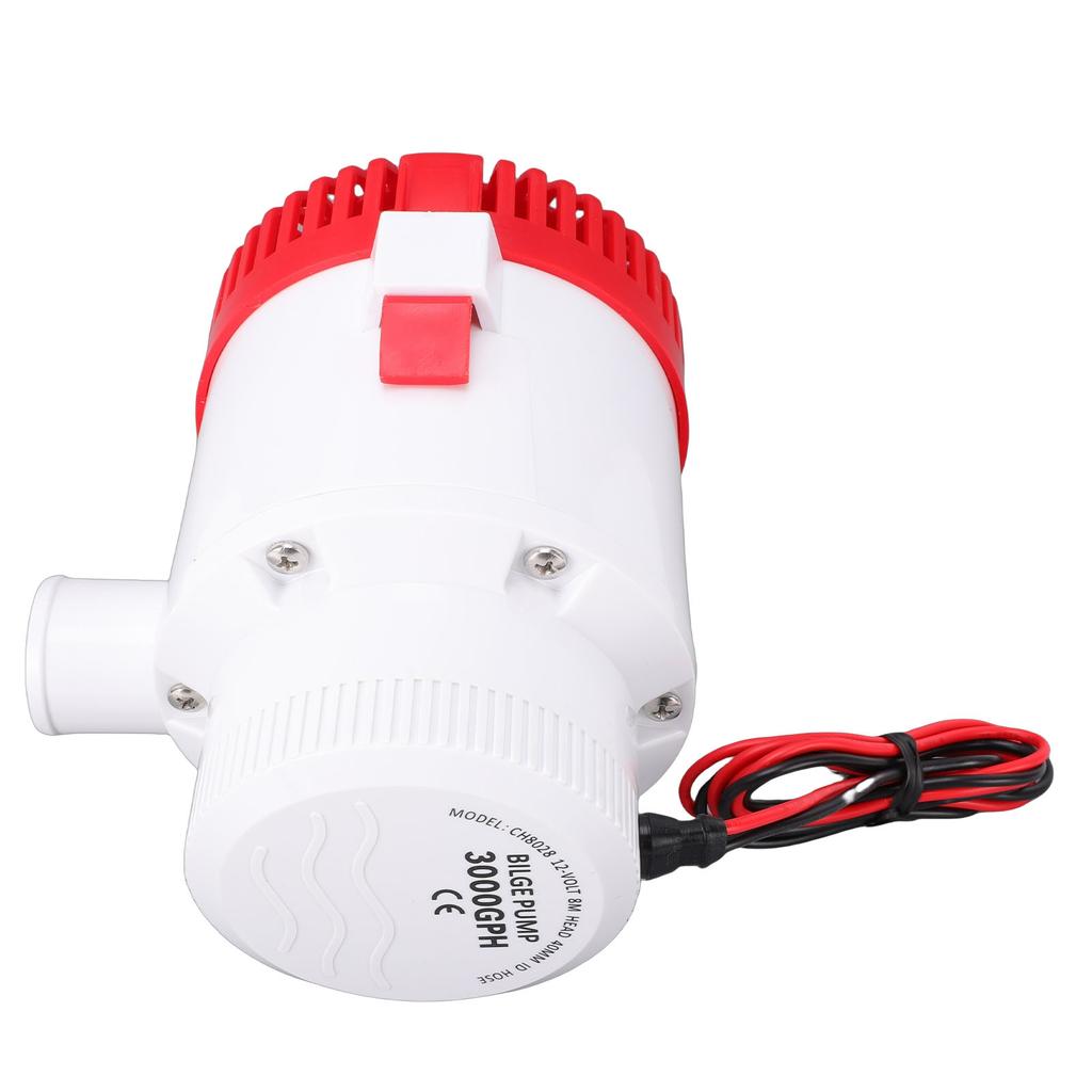 Boat Bilge Water Pump 3000gph 1.575 Inch Outlet Anti Airlock Submersible Bilge Pump for Marine Boat Accessory