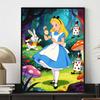 Disney Diamond Painting Kit Full Diamond Round Alice Wonderland Decor Home Decor Craft Gift