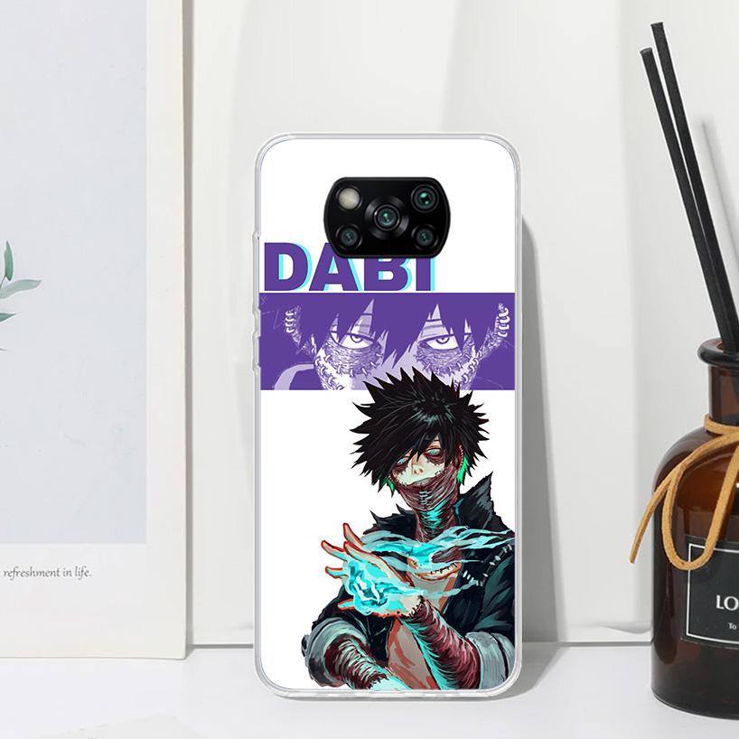 My Hero Dabi Bnha Phone Case For Xiaomi Poco X7 X6 X5 M7 M8 Pro F7 Ultra Redmi 15C 15 13C 13 12C 12 10 10C 10A Art Fundas Poco X