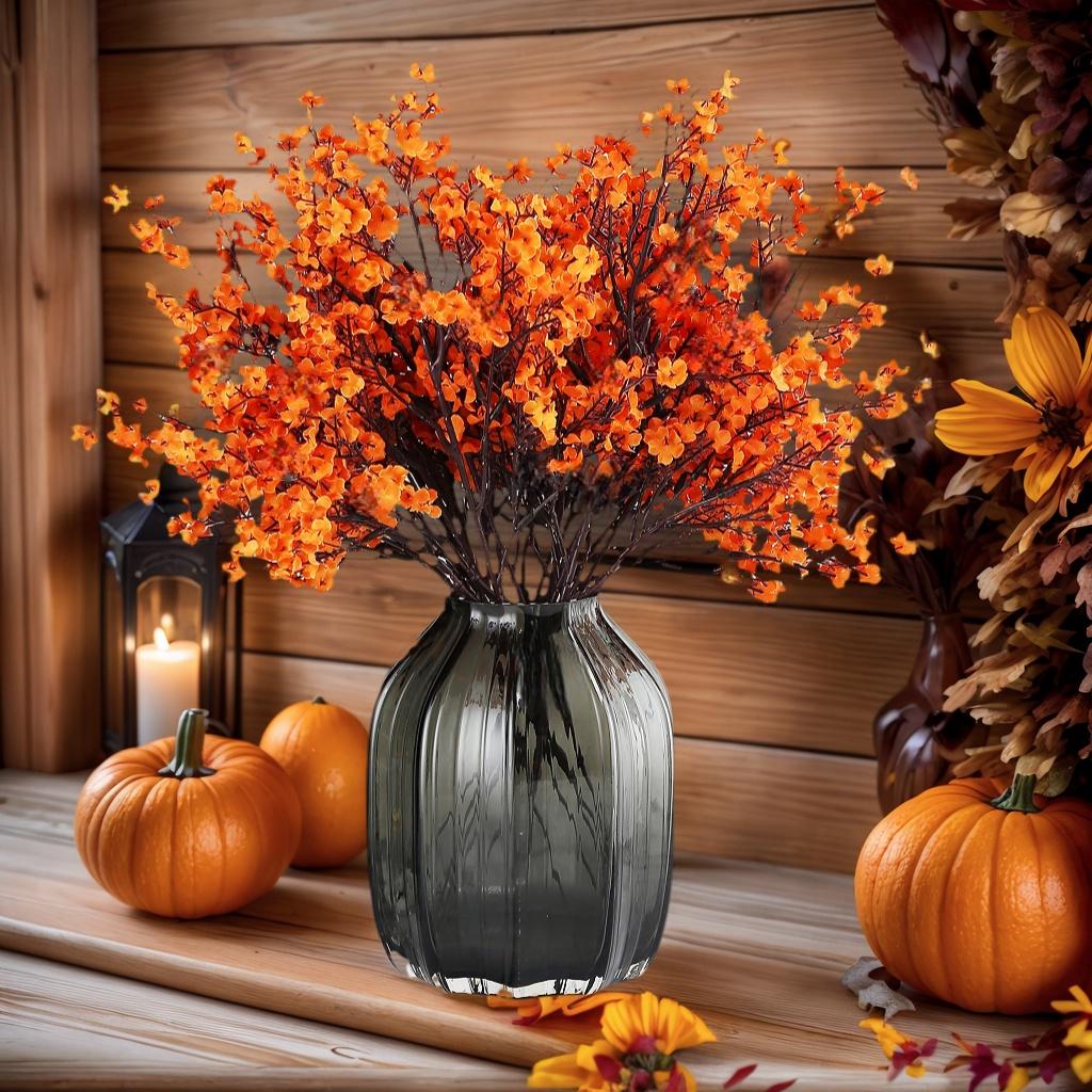 5 шт. Искусственные цветы Осень Искусственные растения Домашний Свадебный Центральный элемент Стол День Благодарения Вечеринка Осенние Украшения для комнаты