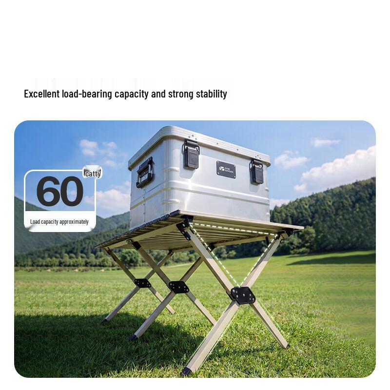 MOBIGARDEN Carbon Steel Roll-Up Camping Table