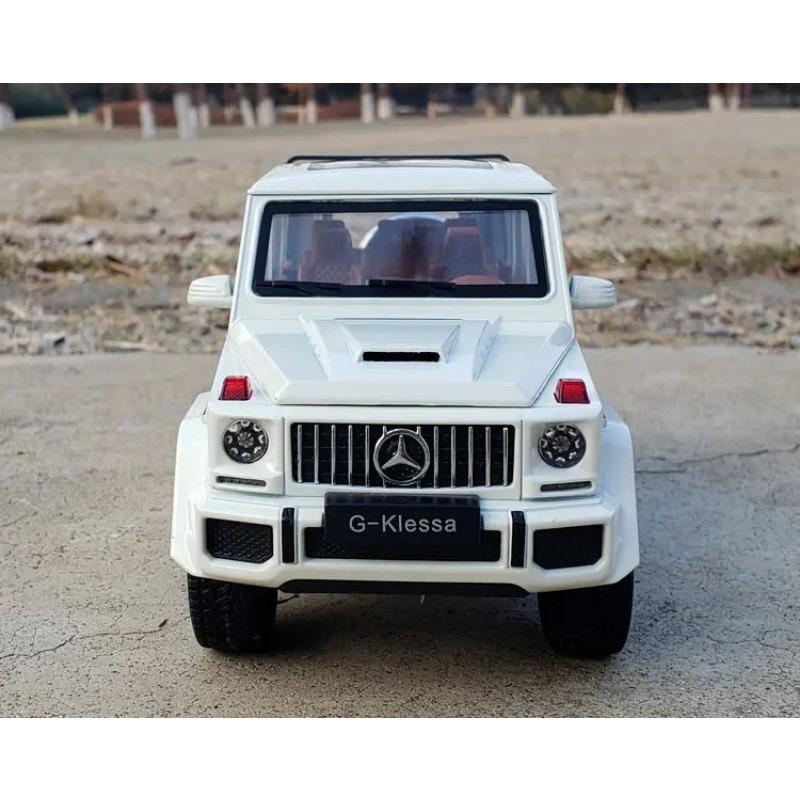 1/24 Benz G63 SUV литая модель автомобиля из литого металла и игрушечная модель внедорожника для моделирования звука и света коллекционная игрушка в подарок