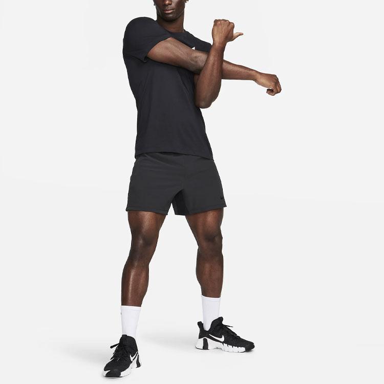 Nike Шорты для фитнеса Flex Rep с однотонным логотипом без подкладки, мужские шорты, черные FN3002-010