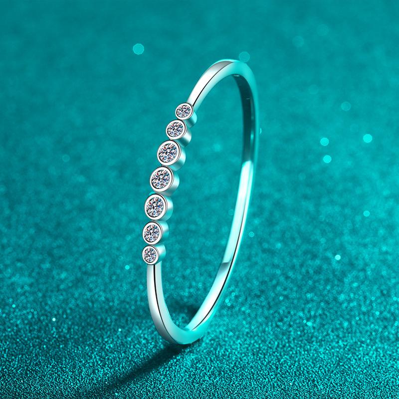 Браслет из стерлингового серебра 925 пробы с покрытием из золота PT950 и браслет из муассанита с пузырьками Модный и простой браслет в подарок подруге