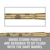 Мишени для дартса Swiss Storm ONYX Стальные наконечники 35 мм Золотые - 3 шт. Сменные наконечники для дартса для игры с высокой точностью