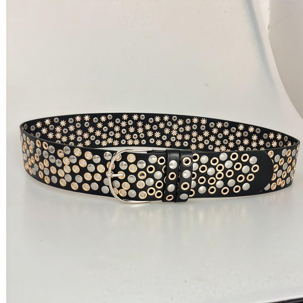 Heavy-Duty Design Punk Studded Belt Personalized Retro-style Decorative Belt Concert