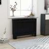 Black Radiator Cover - VidaXL - 112x19x81 Cm - MDF - Storage Space for Books and Ornaments
