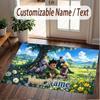 Custom Name Crystal Velvet Rug,Hunter × Hunter Comfortable Anti Slip Floor Mat For Room Decoration