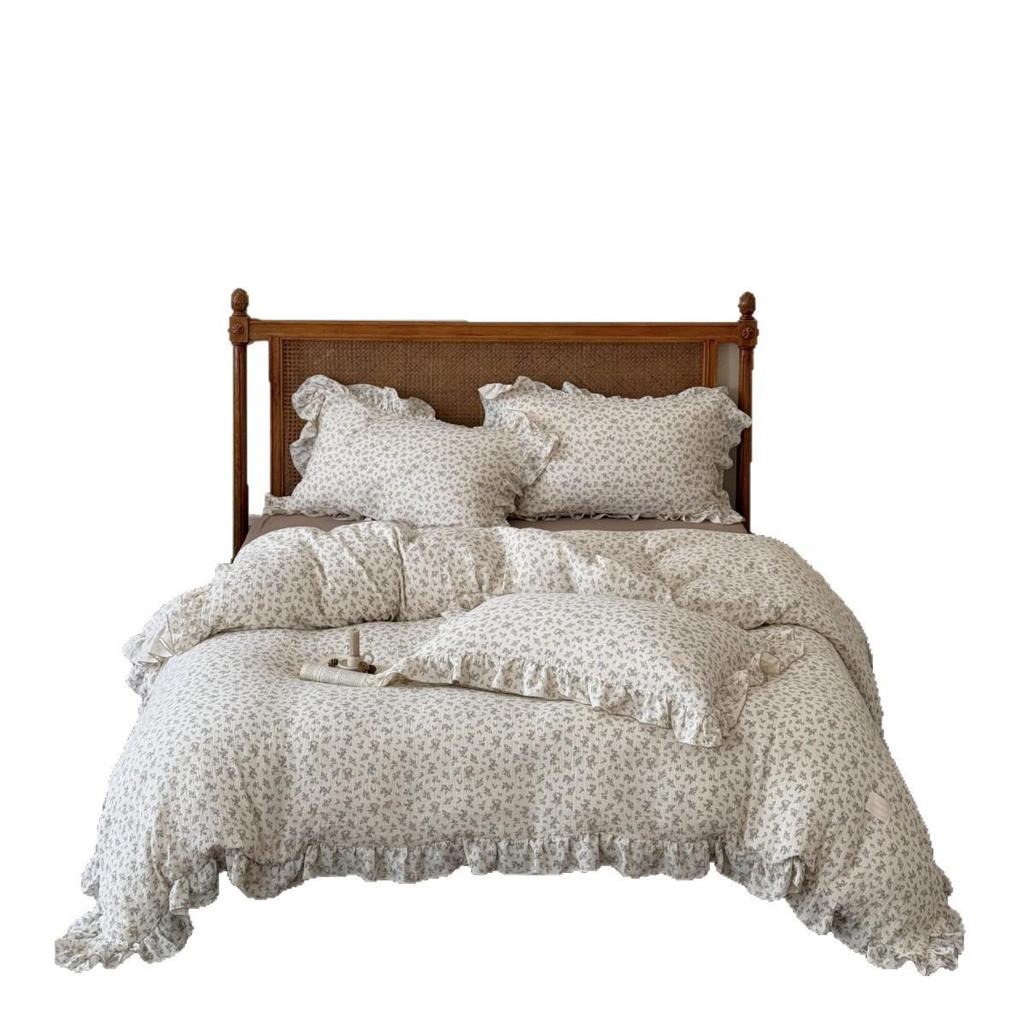 G5Z Французская Ретро Двухслойная Полностью Хлопковая Кружевная Пододеяльник