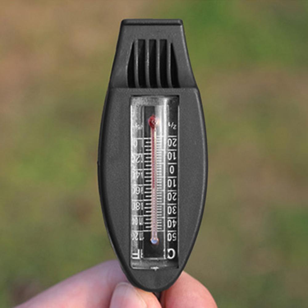 Многофункциональный свисток безопасности 4 в 1, компас, термометр, лупа с