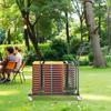 VEVOR Folding Chair Rack, 300 LBS Capacity, L-shape Horizontal Placement Chair Cart for 25 Chairs