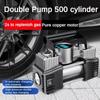 180W Car Tire Inflation Pump Electric Metal Dual Cylinder Gas Pump Portable Car Mounted Inflation Pump