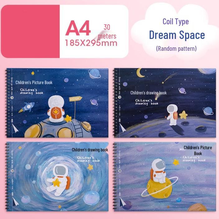 Cute Capybara & Puffer Fish A4 Drawing Book for Kids - Blank Pages, Coil Bound for First Graders