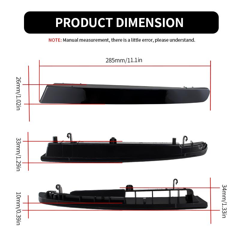 2PCS For Ford Explorer 2011 2012 2013 2014 2015 Smoked/Red Lens Car Rear Bumper Reflector Tail Brake Light Cover Shells No Bulb