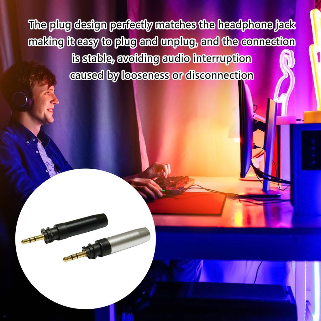 Professional Audio Jack Replacement for SRH440A SRH840A Headphones 3.5mm Repair Plug Metal Connector Durability Design