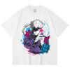 230 г/м² 100% хлопок Jujutsu Kaisen V59 Принт Годжо Унисекс Тяжелая хлопковая футболка