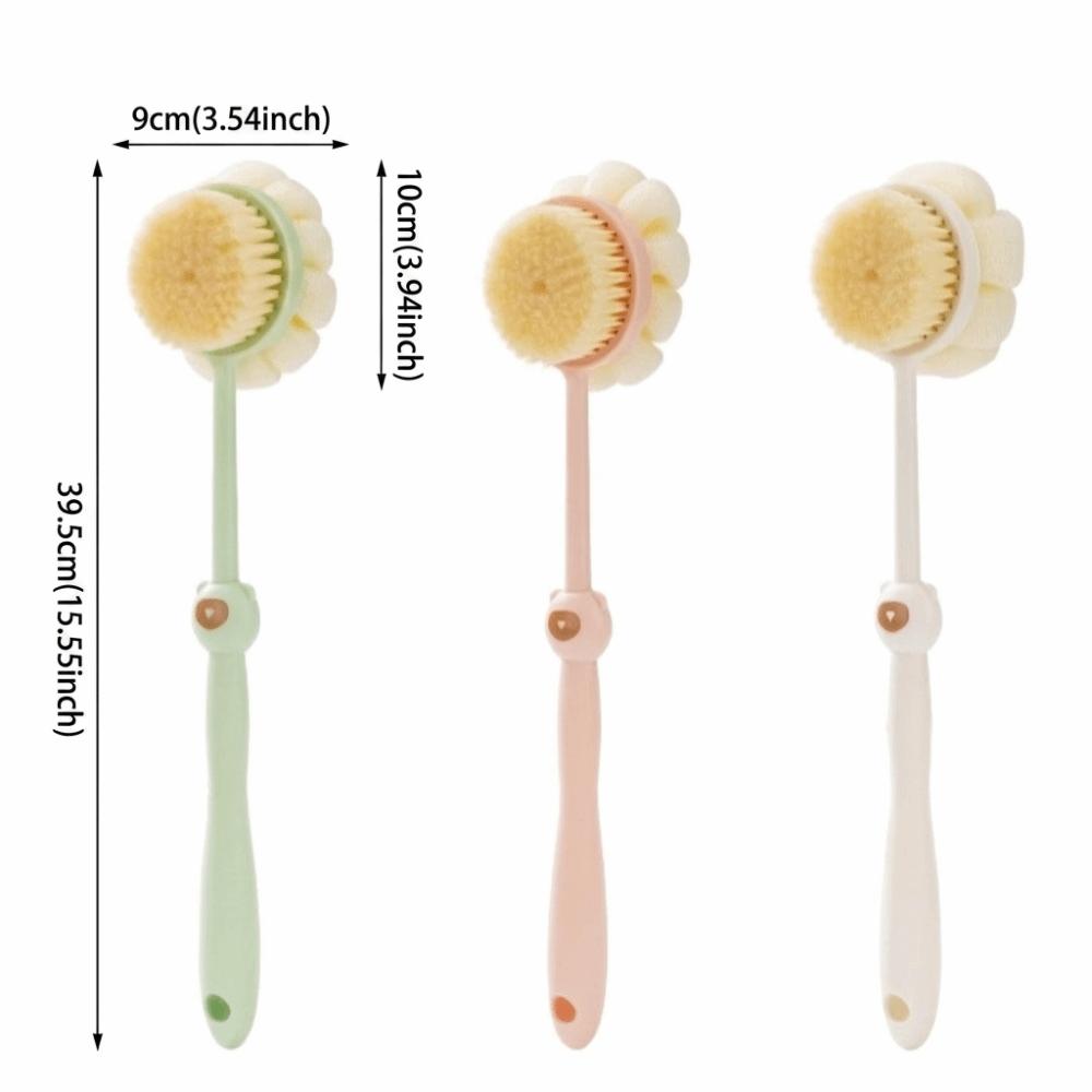 Long Handle Shower Brush Soft Bristles Back Scrubber Bath Supplies Skin Cleaning Tools Home