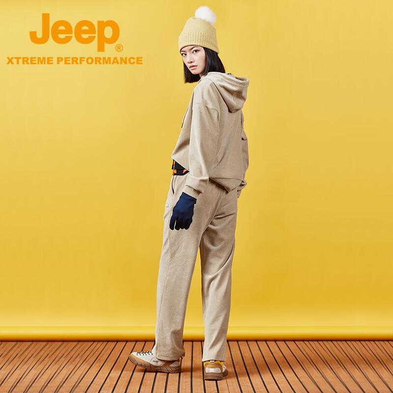 Jeep Женский вязаный комплект из топа и брюк с флисовой подкладкой