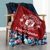 Manchester Personalized Name Blanket Cozy Personalized Blanket Soft Warm Cozy Great for Office Bedding Sofa Livingroom Ideal for All Seasons