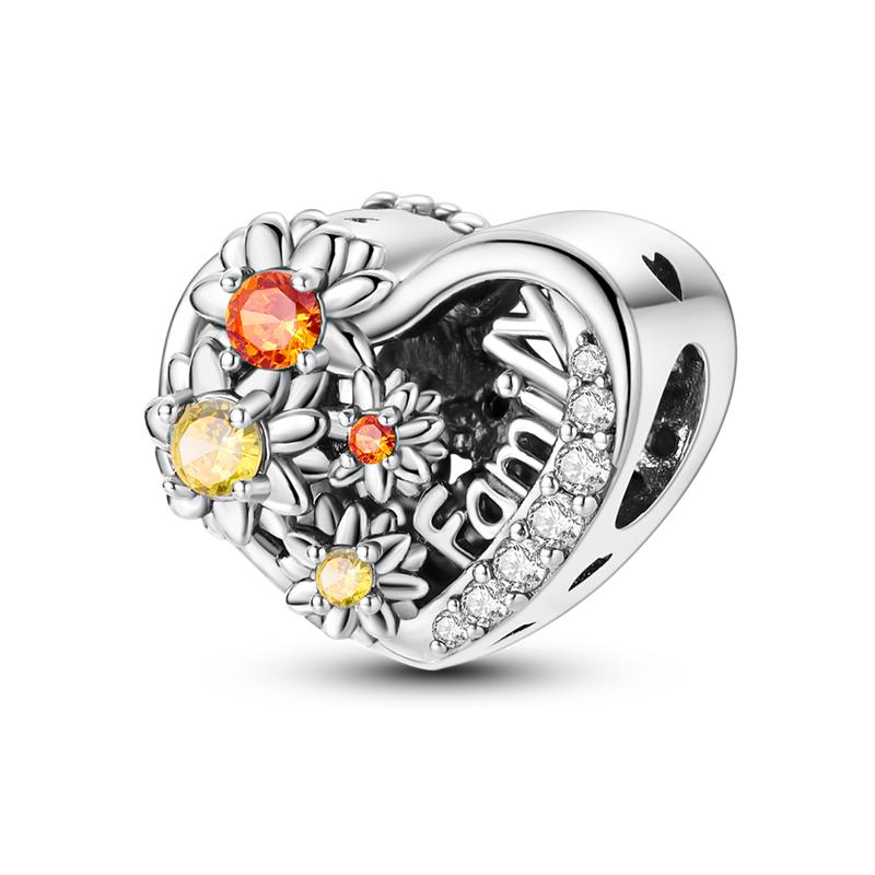 Новинка Медные Шармы Любовь Сестры Мама Семья Сердце Бусины Подходят для Оригинального Браслета Сделай Сам для Женщин Ювелирный Подарок