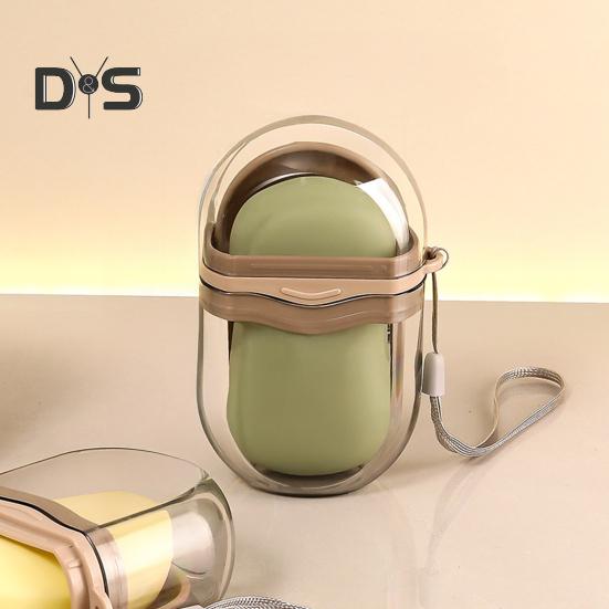 Дорожная мыльница с прозрачным дизайном, компактная переносная герметичная мыльница с крышкой, мыльница с поддоном для слива