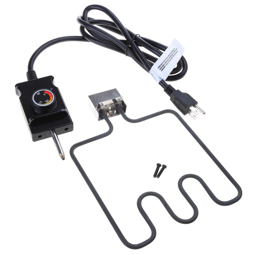 Замена нагревательного элемента гриля Электрическая коптильня Регулируемый термостат Шнур Регулятор 1500 Вт Металлический нагревательный элемент