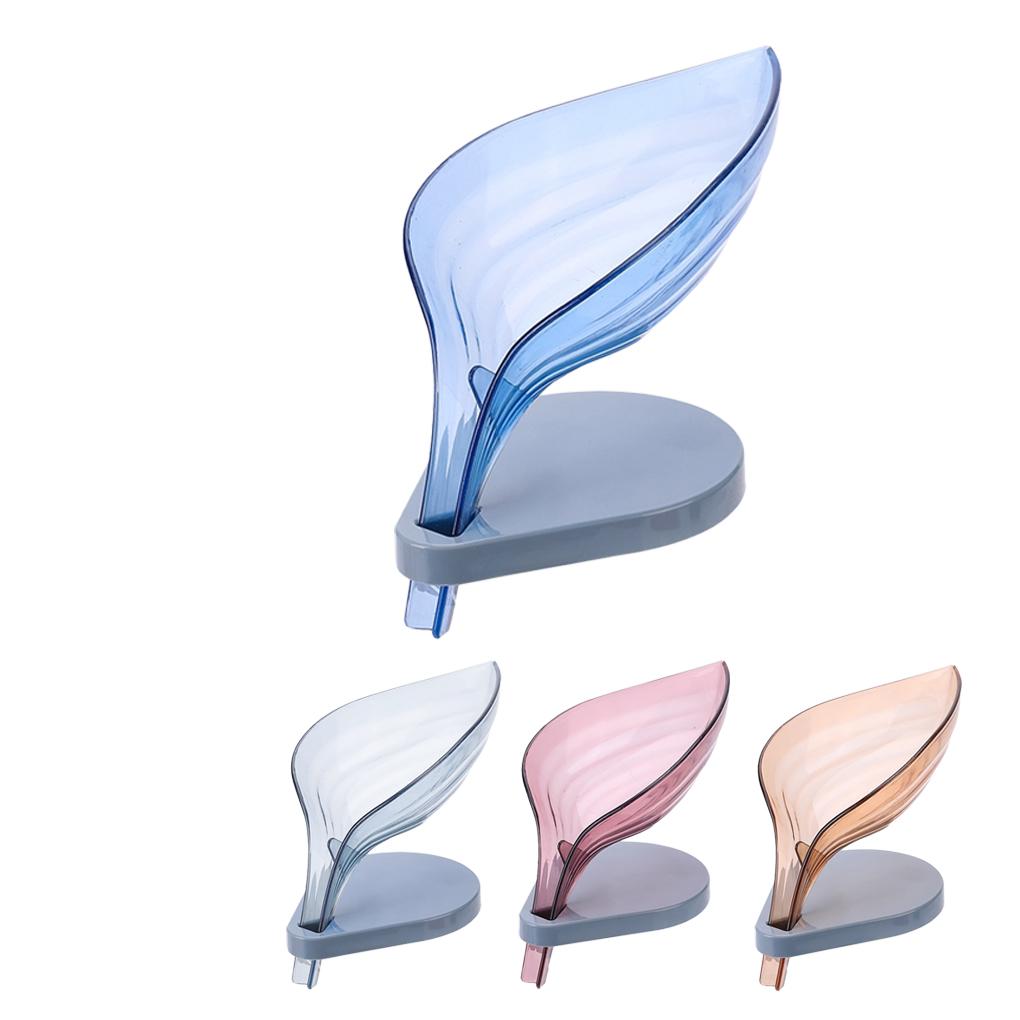 Держатель для губки для мытья мыла в форме листа, сливной ящик, полка для мыла с присосками