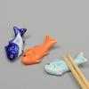 Fork Fish Shaped Cute Ceramic Chopstick Rest Chopsticks Holder Dinnerware Stand Tableware Rack