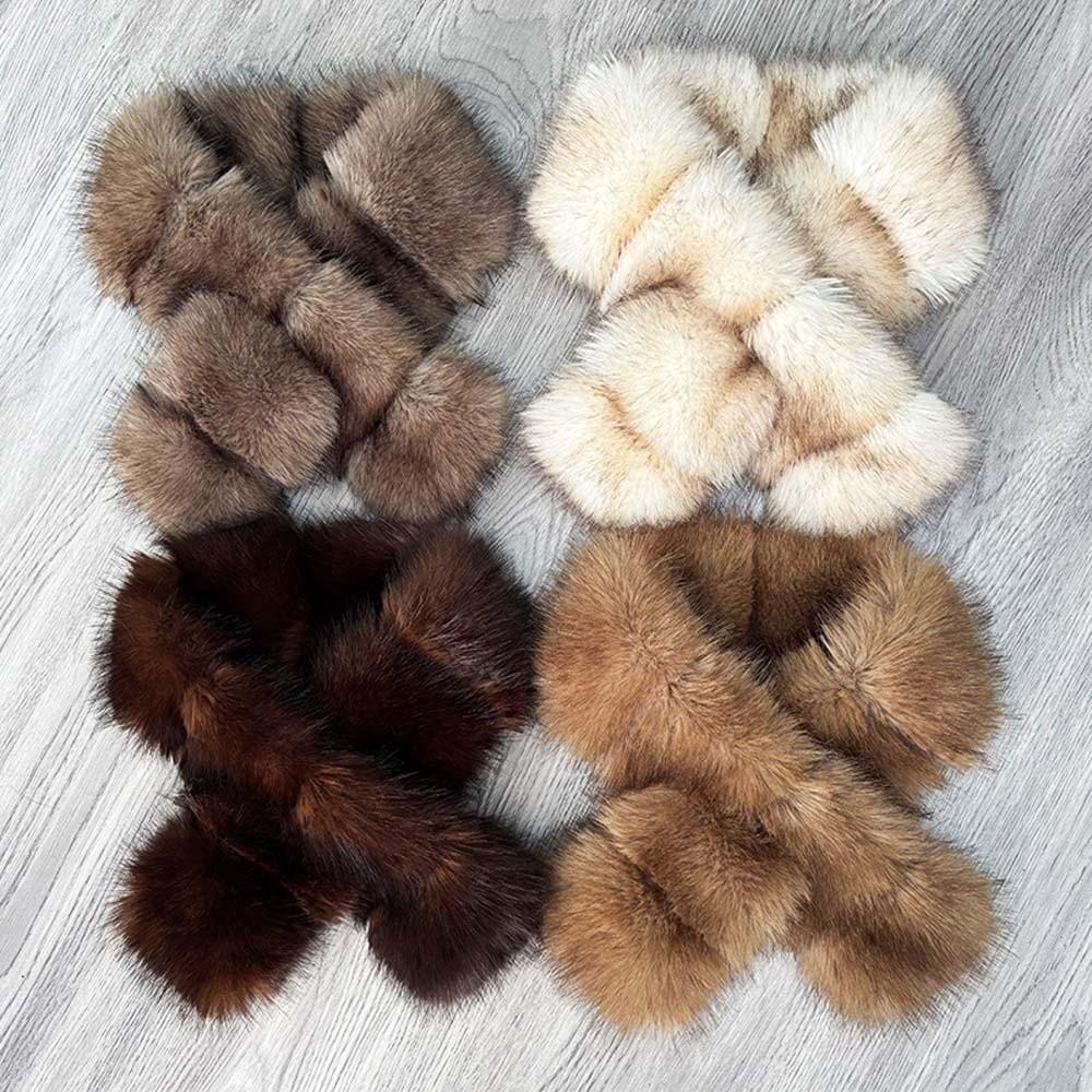 Soft Texture Winter Faux Fur Scarf Skin Friendly Cross Fluffy Collar Holiday Gifting
