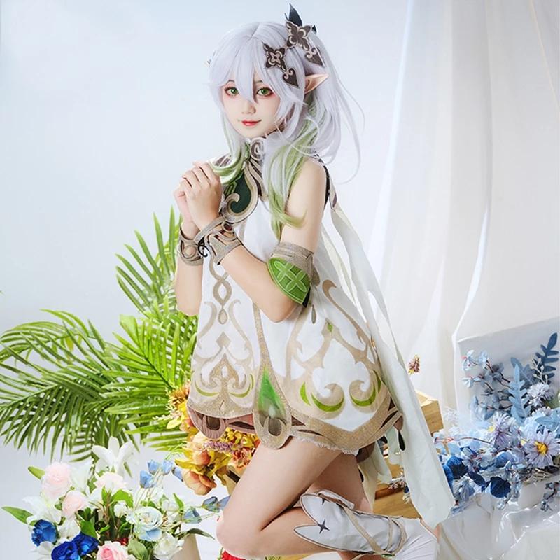 Nahida Косплей Nahida Lesser Lord Kusanali Косплей Костюм Девушки Платья Парик Костюм Одежда Костюмы для Хэллоуина