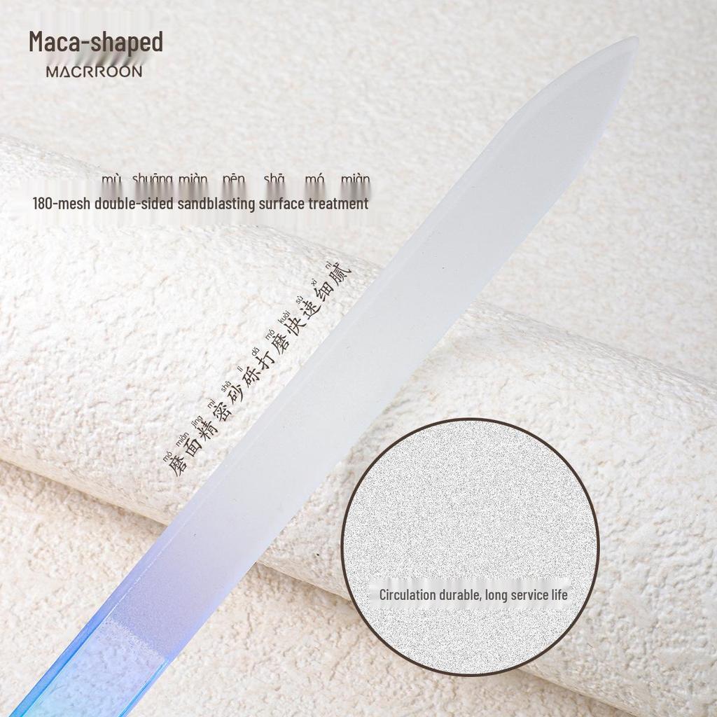 Двусторонний синий нано-кристаллический напильник и баф для ногтей - Инструмент для маникюра с мелким зерном