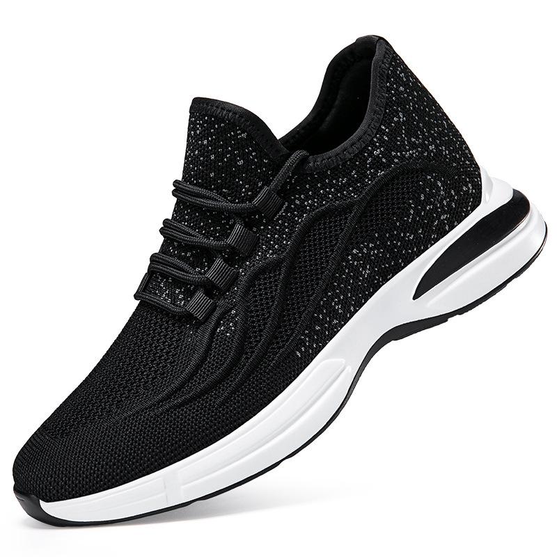Мужские дышащие повседневные кроссовки Flyknit с увеличением высоты на 8 см - Летний стиль