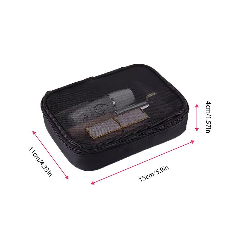 Breathable Mesh Cosmetic Bag Korean Version Solid Color Fashion Makeup Organizer Travel Portable Toilet Wash Bags Multi-function