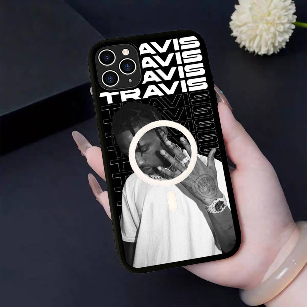 T-Travis S-ScottS Singer For IPhone 17 Air 16 E 15 14 13 12 11 Pro Max Plus PC Shock TPU Cover For Magsafe Phone Cover