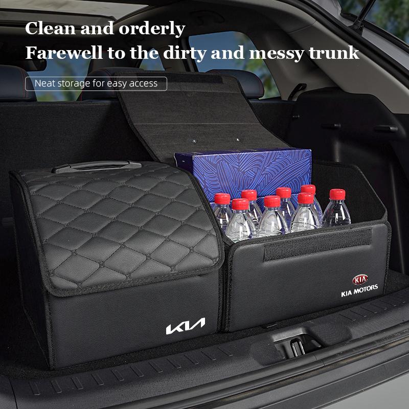 ISFR5 Car Trunk Organizer Box Foldable Storage Tidying Bag Accessories For Kia GT-Line KN Sportage Ceed Rio Picanto Sorento Soul