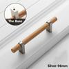 Zinc Alloy Wood Door Handle 96/128mm Bedroom Wardrobe Bookcase Kitchen Cupboard Door Pulls Modern Simple Furniture Hardware