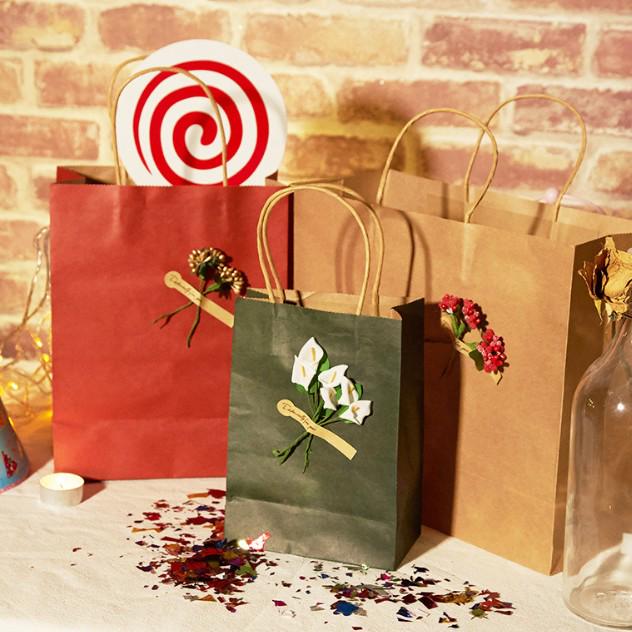 Ручная Работа Многоцветная Подарочная Коробка с 3 Цветками - DIY Бумажные Цветы Домашние Украшения